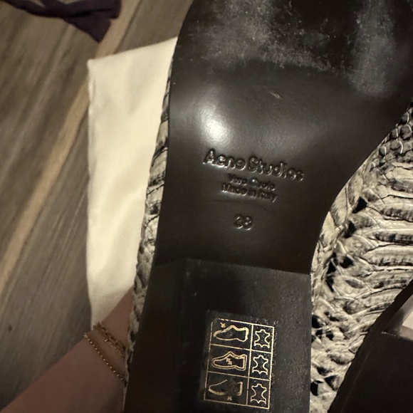 Acne Studios Snakeskin Pointed Mule Size 38 - Picture 3 of 9